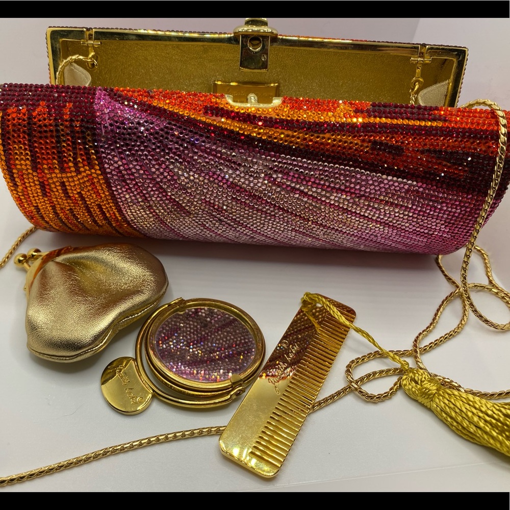 Judith Leiber minaudiere crystal clutch